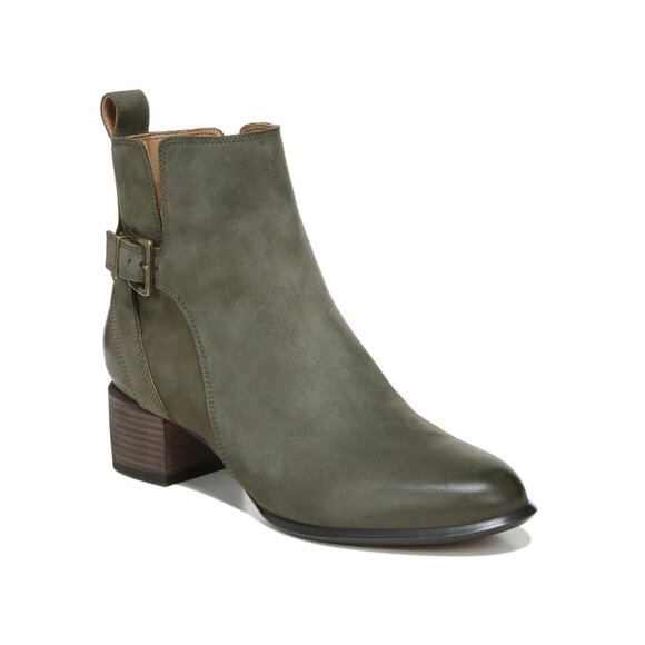 Vionic Sienna Waterproof Leather Short Block Heel Ankle Boot Bootie Winter Snow - Picture 14 of 14